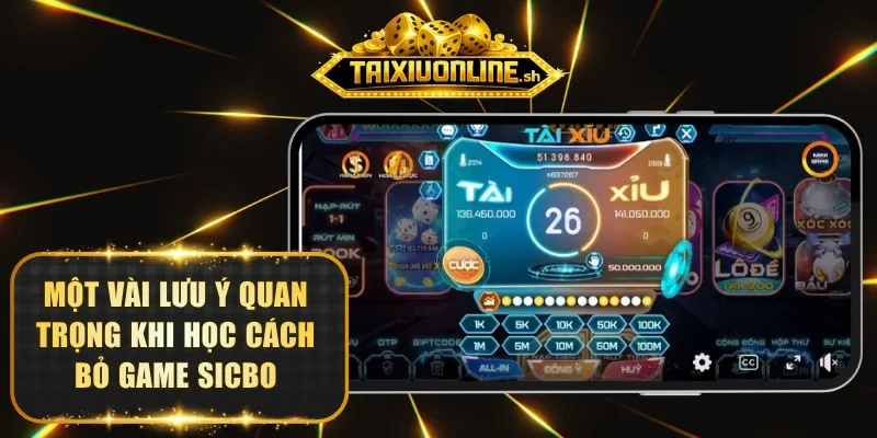 Một vài lưu ý quan trọng khi bỏ game Sicbo